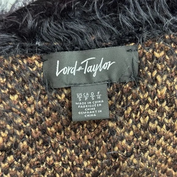 Lord & Taylor leopard print long open front cardigan, small - Picture 8 of 10